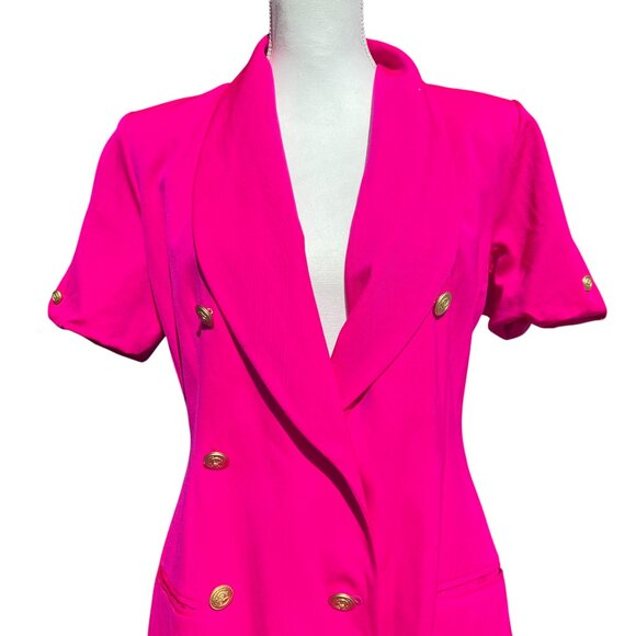 Premier Dresses Petites Vintage Pink Blazer Dress with Statement Button Size 8 - Picture 3 of 17